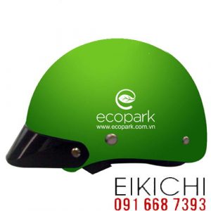 In logo lên nón bảo hiểm quảng cáo theo yêu cầu làm quà tặng khách hàng