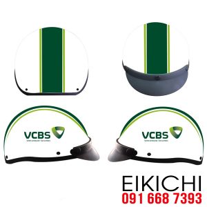 In logo lên nón bảo hiểm quảng cáo theo yêu cầu làm quà tặng khách hàng